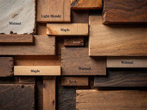 Schéma des différentes essences de bois utilisées pour les jardinières
