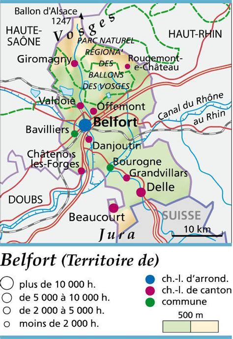 Carte du déploiement des Points d'Apport Volontaire dans le Sud Territoire de Belfort