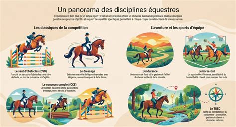 Infographie sur les statistiques des disciplines équestres préférées des Trakehners