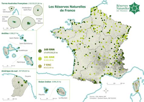 Carte de France montrant la répartition des réserves naturelles