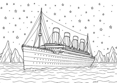 Dessin du Titanic coulant