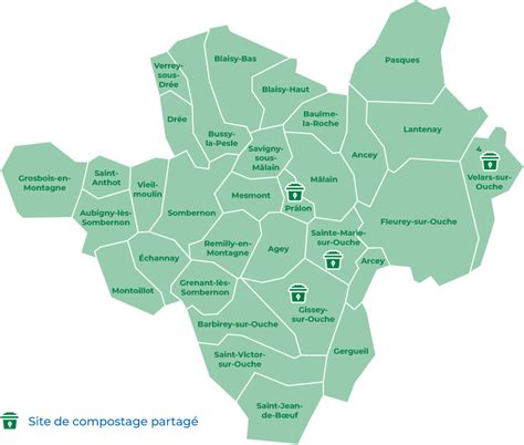 Carte des sites de compostage partagé dans l'Albigeois