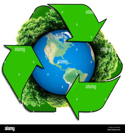 Symbole du recyclage avec des éléments végétaux