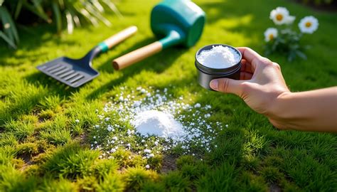 Bicarbonate de soude et pelouse