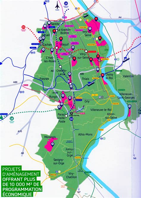 Carte représentant l'implantation des abris bacs dans une ville du Grand-Orly Seine Bièvre