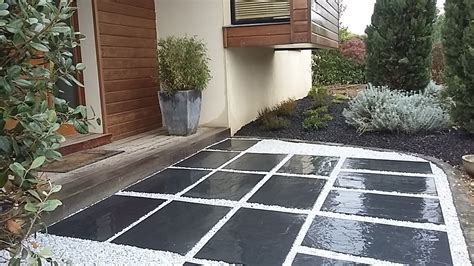 Dalles d'ardoise pour une terrasse