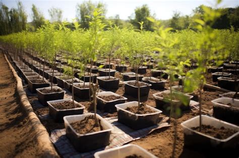Jeunes plants de Ceiba en pépinière