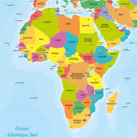 carte de l'Afrique et des zones désertiques