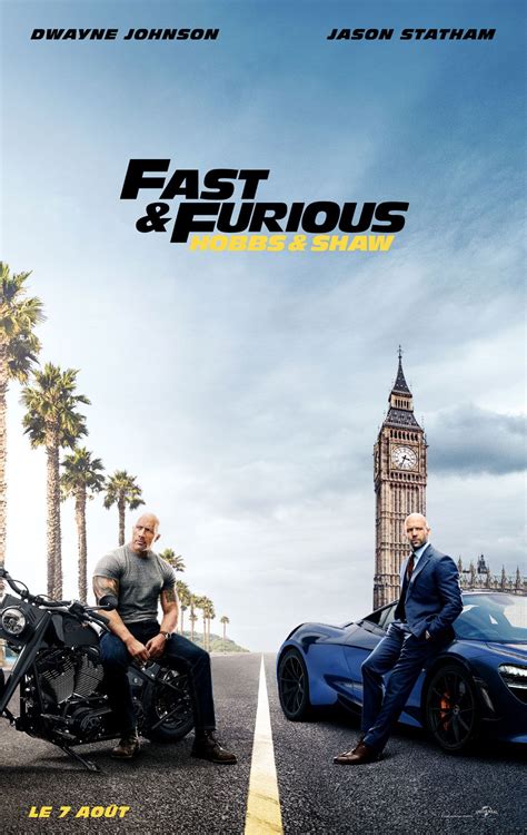 Affiche du film Fast & Furious: Hobbs & Shaw avec Dwayne Johnson et Jason Statham