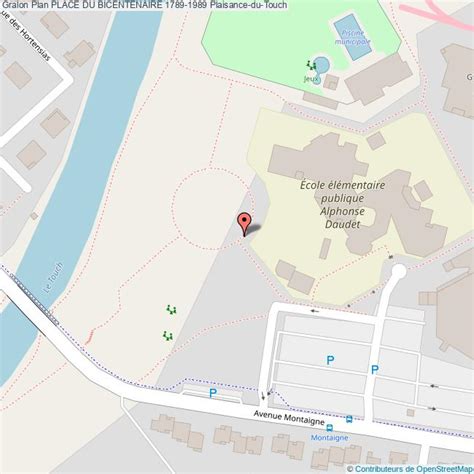Plan de la place du Bicentenaire à Plaisance-du-Touch