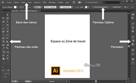 Interface Adobe Illustrator avec le panneau contour