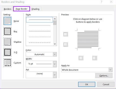 Comparaison des bordures simples dans Word vs Illustrator