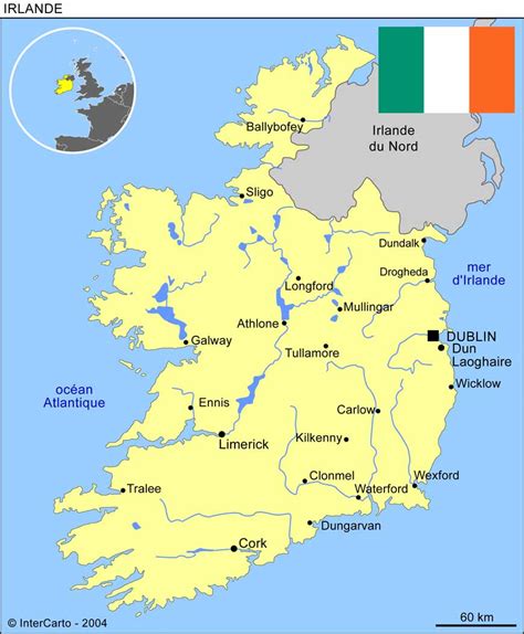Carte de l'Irlande