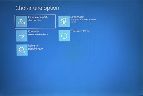 Capture d'écran de l'assistant de création de lecteur de récupération Windows
