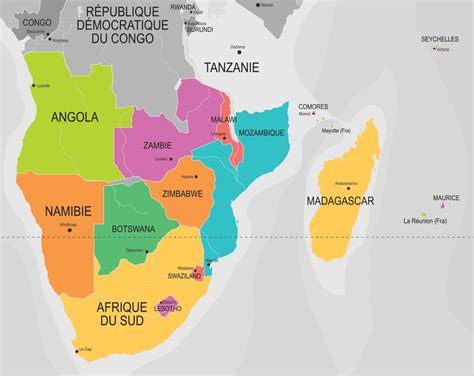 Carte de répartition géographique des Albuca en Afrique australe