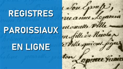 archives et registres paroissiaux