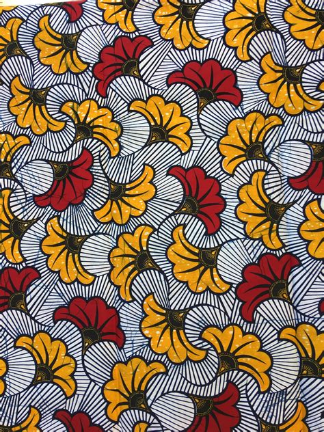 Motif wax fleur d'hibiscus