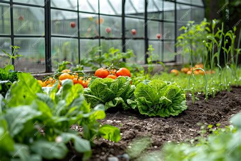 Détail de plantes cultivées naturellement en serre