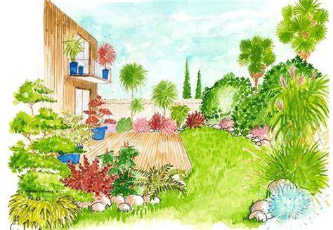 Illustration d'un jardin luxuriant avec un paillis épais