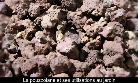 Infographie montrant les différentes utilisations de la pouzzolane (jardin, construction, filtration)