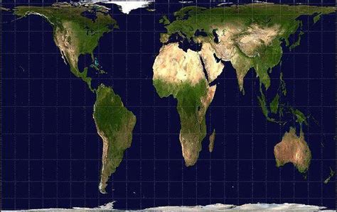 Comparaison des tailles réelles avec la projection de Mercator