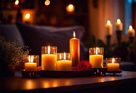 Ambiance de table avec une jardinière florale et des bougies