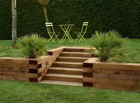 Bordure de jardin en pente