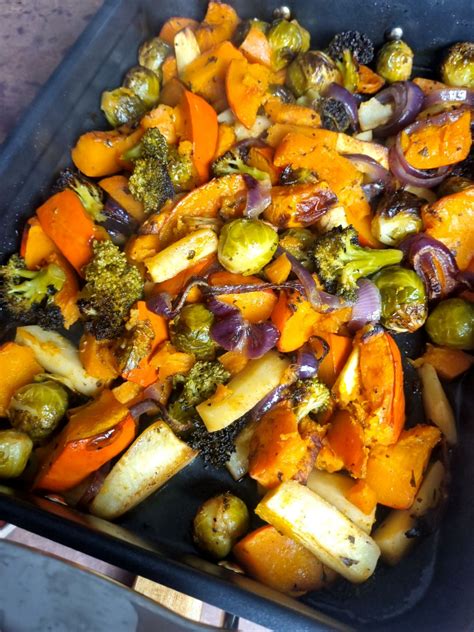 Légumes rôtis au four avant d'être mixés