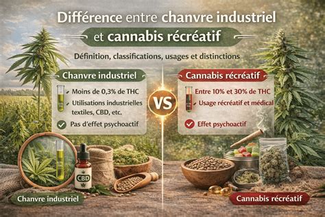 Différence entre chanvre industriel et cannabis récréatif