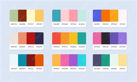 exemples de palettes de couleurs de graminées