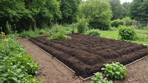 Planche de culture enrichie au fumier