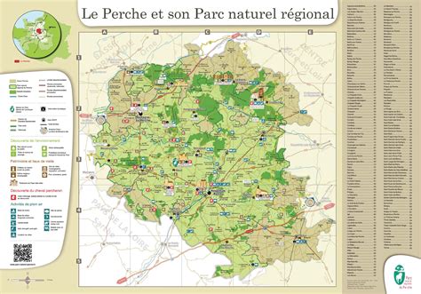 Carte illustrative de la région du Perche mettant en avant La Framboisière et le secteur de Val-au-Perche