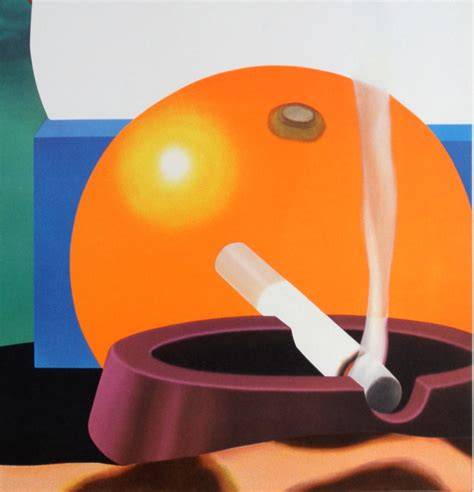 Œuvre de Tom Wesselmann avec roses et oranges