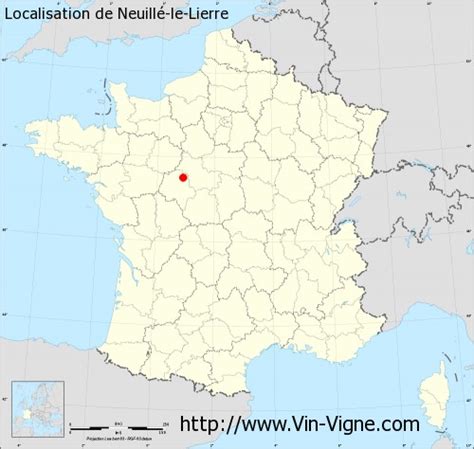 Carte géographique illustrant le carrefour des communes autour de Neuillé-le-Lierre