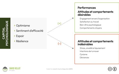 Graphique montrant l'interconnexion des éléments du capital psychologique