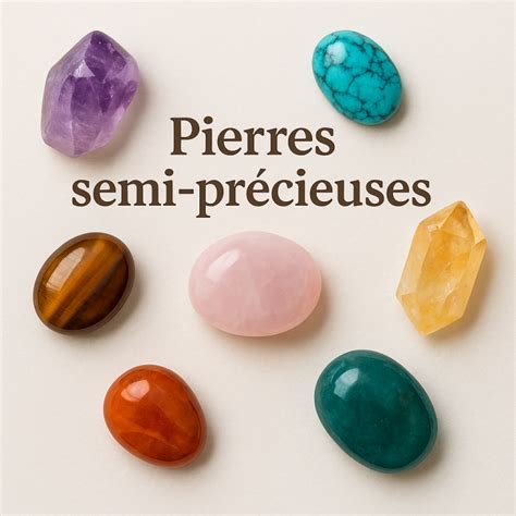 Variété de pierres semi-précieuses utilisées en lithothérapie