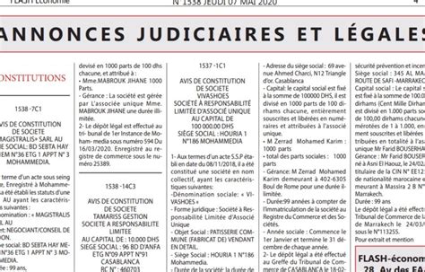 Infographie montrant les étapes de la publication d'une annonce légale pour un artisan