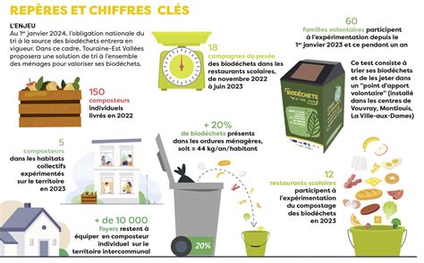 Infographie présentant les étapes du tri des biodéchets et le calendrier de collecte