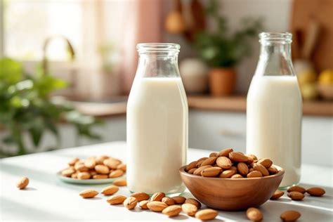 Infographie sur les bienfaits nutritionnels du lait d'amande