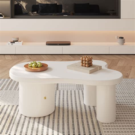 table basse hibiscus blanc