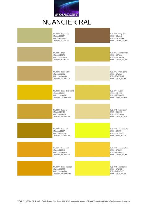 nuancier couleurs H