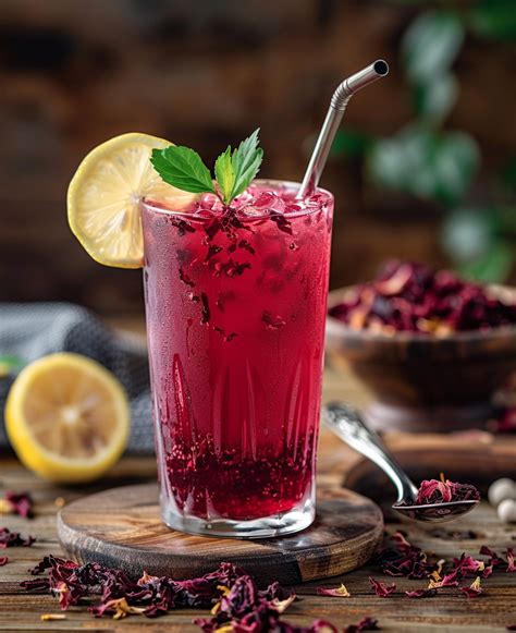 boisson bissap avec des glaçons