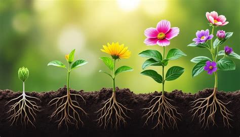 Infographie montrant le cycle de vie d'une plante et les indicateurs de santé du sol