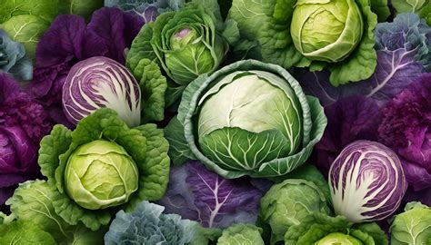 Illustration d'une diversité de variétés de choux dans un potager