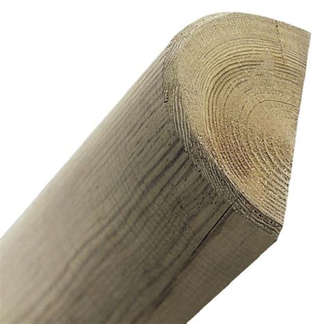 Schéma de coupe d'un rondin et d'un demi-rondin de bois
