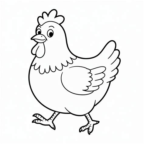 Dessin ou illustration d'une Poule Landaise avec son plumage noir caractéristique