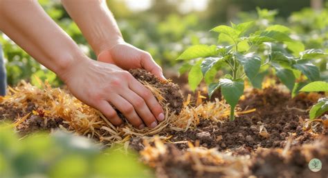Diagramme expliquant comment le paillage bloque la lumière du soleil pour empêcher la croissance des mauvaises herbes.