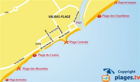 Plan de Valras-Plage avec l'Impasse des Figuiers