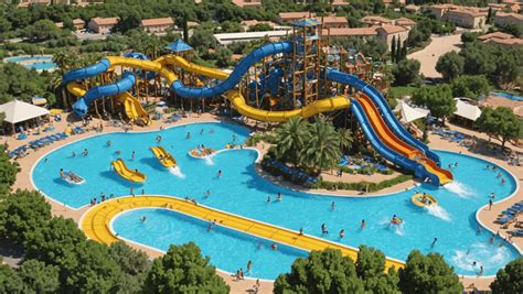 Famille profitant d'un parc aquatique