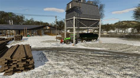 Schéma de production de copeaux de bois dans FS19